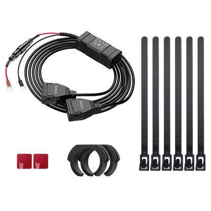 Hoco Z45A Dual USB Motorcycle Charger with Phone Holder - Saif Al Najmi Kw