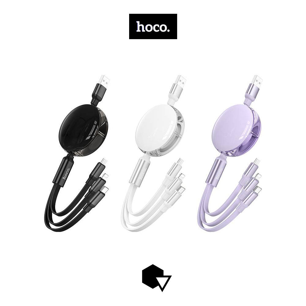 Hoco X78 Easy pull storage 3-in-1 charging cable - Saif Al Najmi Kw
