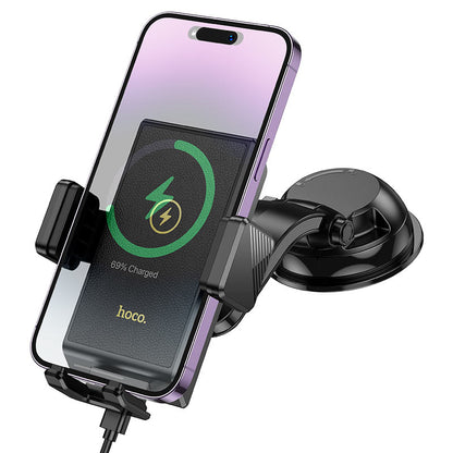 HW22 Precious wireless fast charging car holder(center console) - Black - Saif Al Najmi KwPhone HolderHocoSaif Al Najmi KwHW22132622HW22 Precious wireless fast charging car holder(center console) - Black - Saif Al Najmi Kw