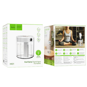 Hoco HX31 Desktop Humidifier – Cool Mist Aroma Diffuser (White)