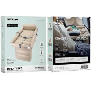 Inflatable Toddler Travel Bed Portable Kids Mattress Green Lion - Beige - Saif Al Najmi KwgadgetsGreen LionSaif Al Najmi KwInflatable Toddler Travel Bed Portable Kids Mattress Green Lion - Beige