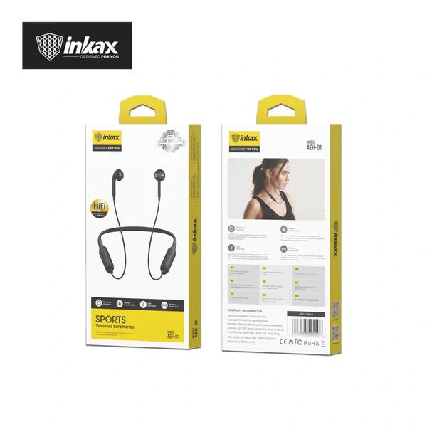 Inkax AEH - 01 Wireless Sports Earphones - Premium Sound for Active Lifestyles - Saif Al Najmi KwEarphonesinkaxSaif Al Najmi KwBlackInkax AEH - 01 Wireless Sports Earphones - Premium Sound for Active Lifestyles - Saif Al Najmi Kw