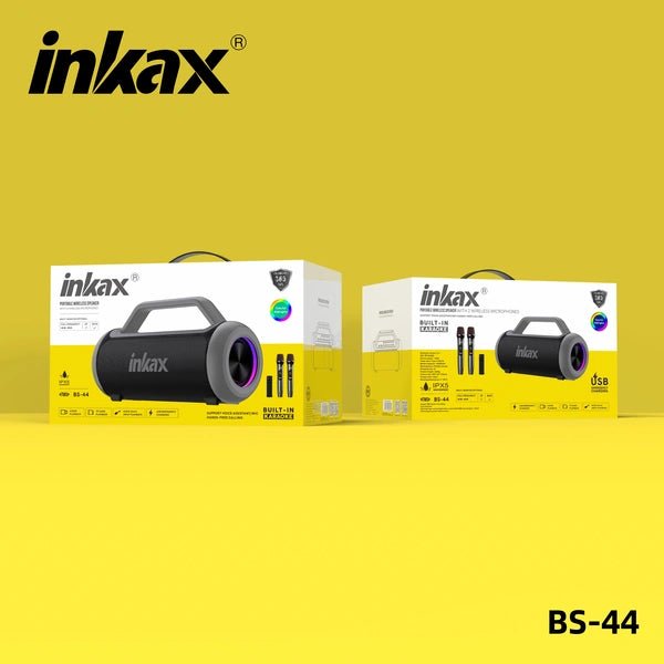 Inkax BS - 44 TWS Portable Wireless Speaker - 120W, 16000mAh, Bluetooth 5.3 - Saif Al Najmi KwWireless SpeakersinkaxSaif Al Najmi KwInkax BS - 44 TWS Portable Wireless Speaker - 120W, 16000mAh, Bluetooth 5.3 - Saif Al Najmi Kw