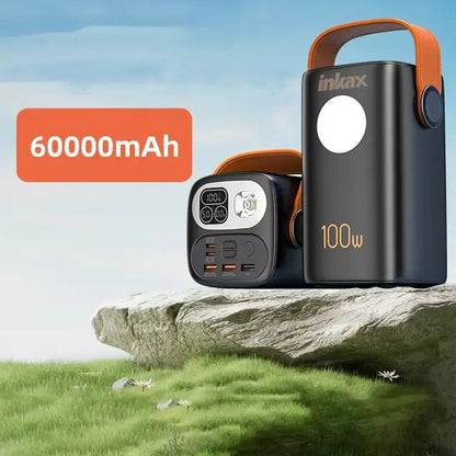 Inkax PBQ - 33 Portable Power Bank 60000mAh and 100W Charging Power - Saif Al Najmi KwPOWER STATIONHocoSaif Al Najmi KwInkax PBQ - 33 Portable Power Bank 60000mAh and 100W Charging Power