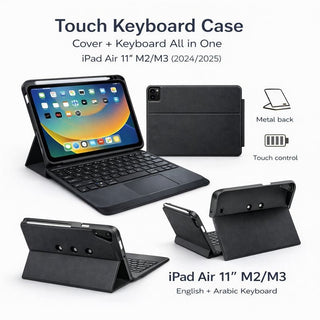iPad Air 11″ Arabic/English Touch Keyboard Case (M2/M3) - Saif Al Najmi KwIPAD COVERSSaif Al Najmi KwSaif Al Najmi KwiPad Air 11″ Arabic/English Touch Keyboard Case (M2/M3)