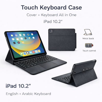 iPad 10.2″ Arabic/English Touch Keyboard Case