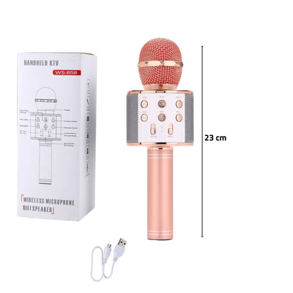 Wireless Karaoke Microphone with Speaker (WS-858)