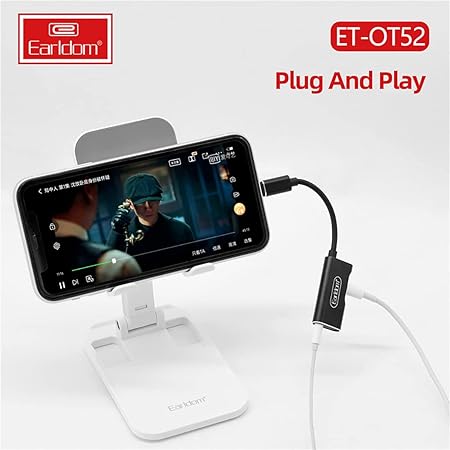 Earldom 2-in-1 Lightning Adapter to Lightning Charger and AUX 3.5mm - Saif Al Najmi Kw