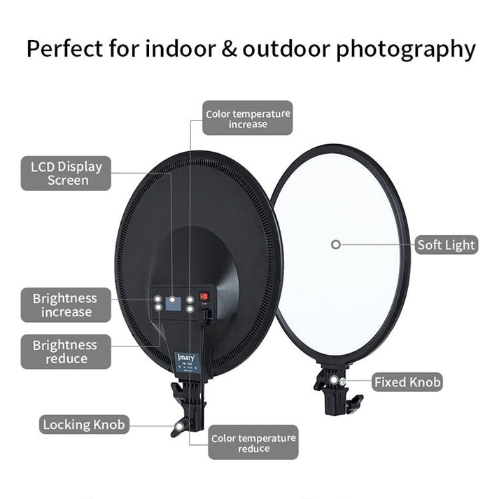 Jmary FM - 15RS 15 Inch 40W Bi - Color LED Panel Video Light - Saif Al Najmi KwLED LightJmarySaif Al Najmi KwJmary FM - 15RS 15 Inch 40W Bi - Color LED Panel Video Light