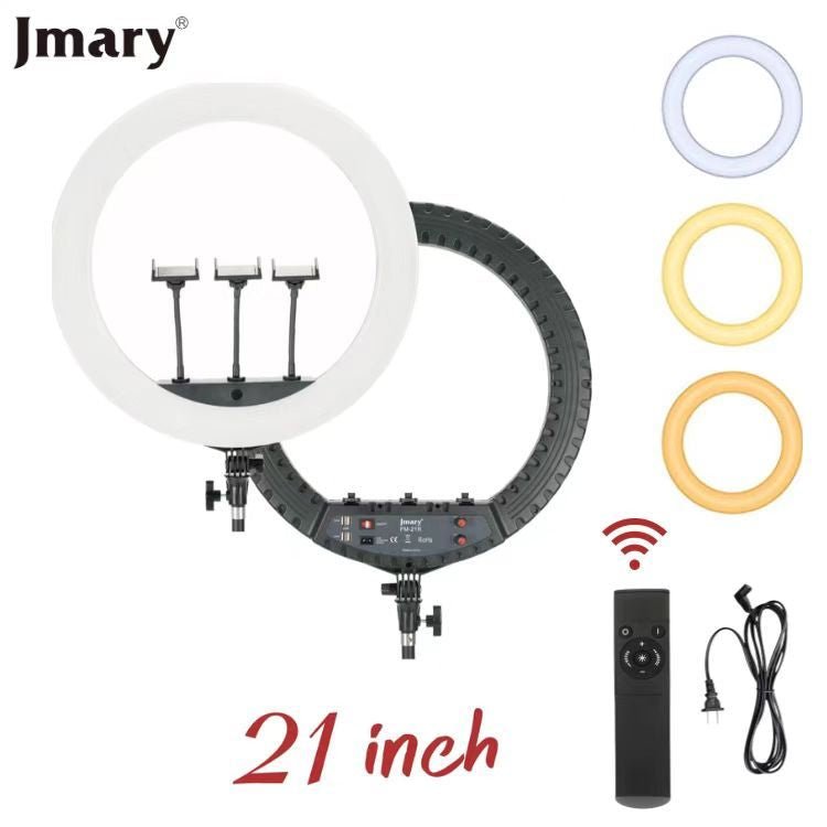 Jmary FM - 21R 21 Inch Bi - Color LED Ring Light with Remote - Saif Al Najmi KwLED LightJmarySaif Al Najmi KwJmary FM - 21R 21 Inch Bi - Color LED Ring Light with Remote