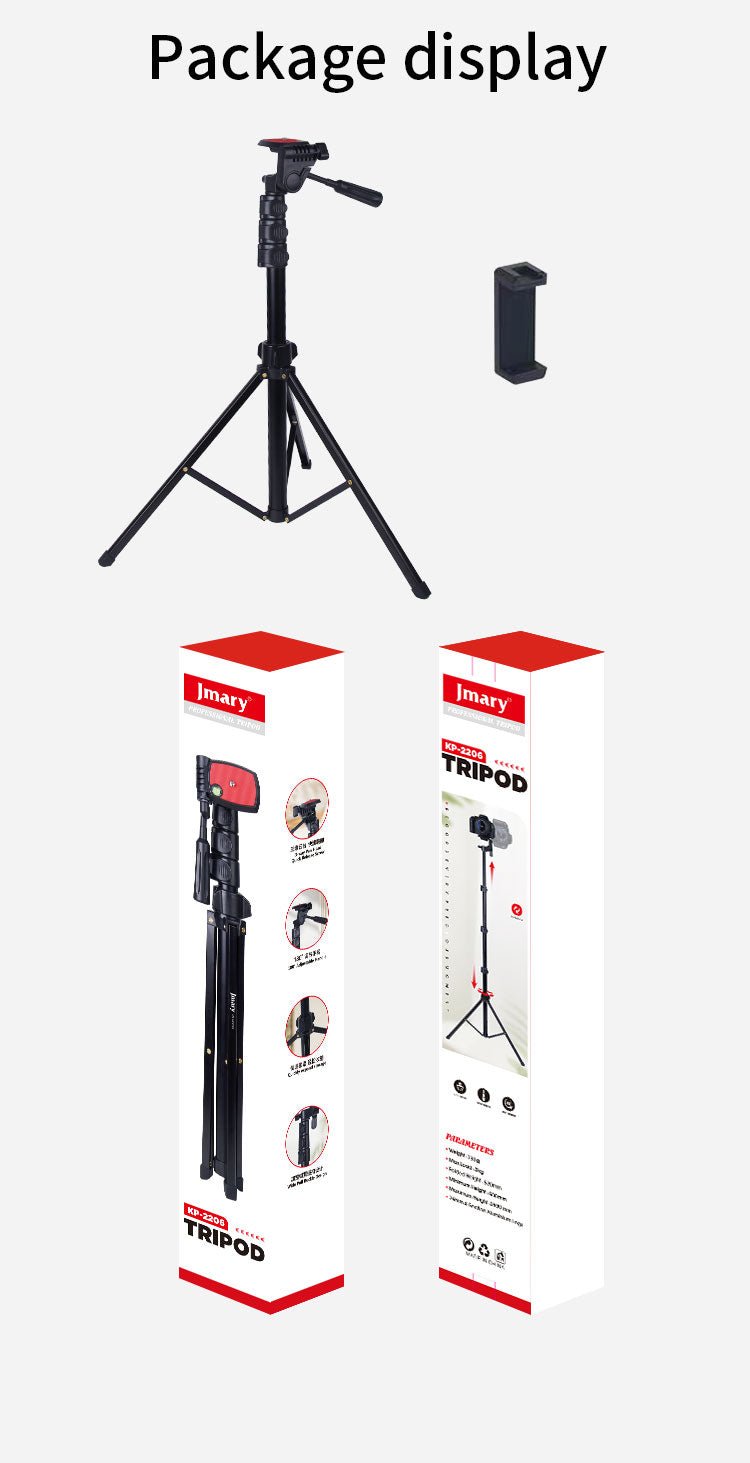 Jmary KP - 2206 169cm Aluminum Tripod Stand for Phone & Camera - Saif Al Najmi KwTripodsJmarySaif Al Najmi KwJmary KP - 2206 169cm Aluminum Tripod Stand for Phone & Camera