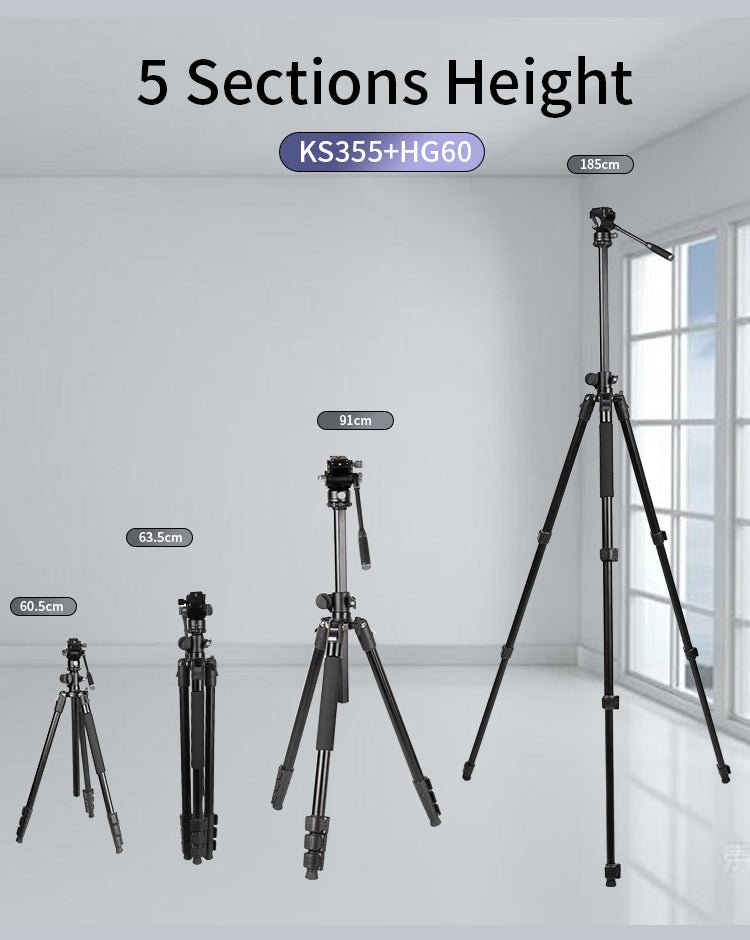 Jmary KS355 + HG60 1.85M 2 - in - 1 Tripod Monopod with Boom Arm - Saif Al Najmi KwTripodsJmarySaif Al Najmi KwJmary KS355 + HG60 1.85M 2 - in - 1 Tripod Monopod with Boom Arm