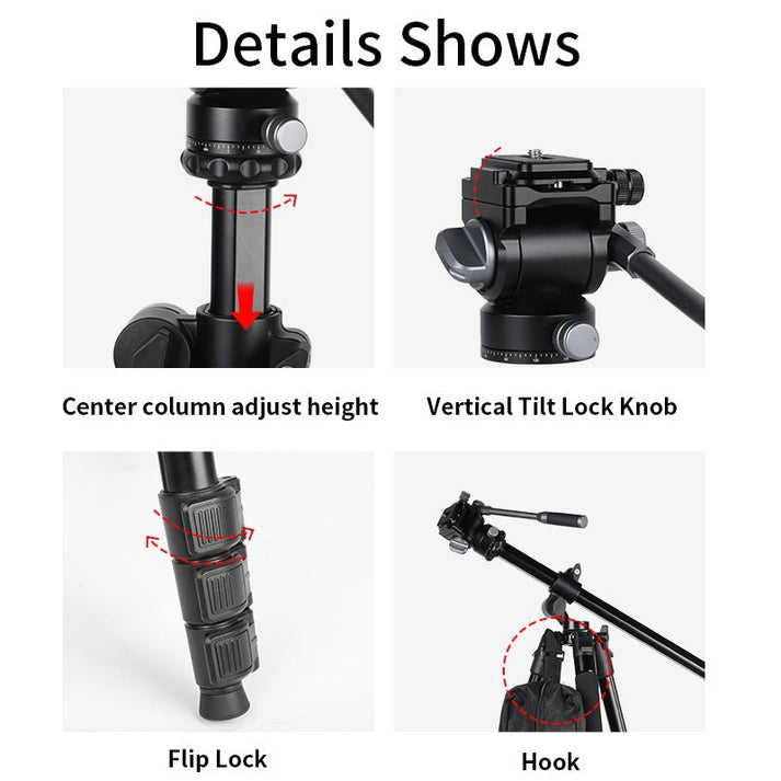 Jmary KS355 + HG60 1.85M 2 - in - 1 Tripod Monopod with Boom Arm - Saif Al Najmi KwTripodsJmarySaif Al Najmi KwJmary KS355 + HG60 1.85M 2 - in - 1 Tripod Monopod with Boom Arm