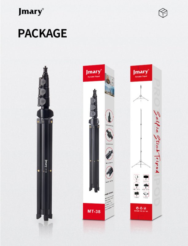 Jmary MT - 38 Adjustable Tripod Selfie Stick Stand 168cm - Saif Al Najmi KwTripodsJmarySaif Al Najmi KwJmary MT - 38 Adjustable Tripod Selfie Stick Stand 168cm