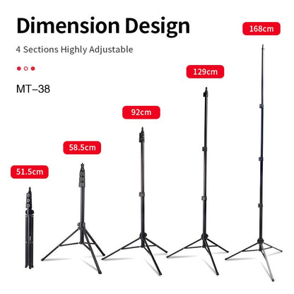 Jmary MT - 38 Adjustable Tripod Selfie Stick Stand 168cm - Saif Al Najmi KwTripodsJmarySaif Al Najmi KwJmary MT - 38 Adjustable Tripod Selfie Stick Stand 168cm