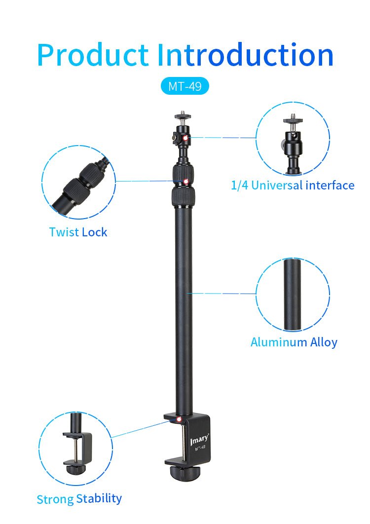 Jmary MT - 49 Compact Tripod Stand for Phone & Camera - Saif Al Najmi KwTripodsJmarySaif Al Najmi KwJmary MT - 49 Compact Tripod Stand for Phone & Camera