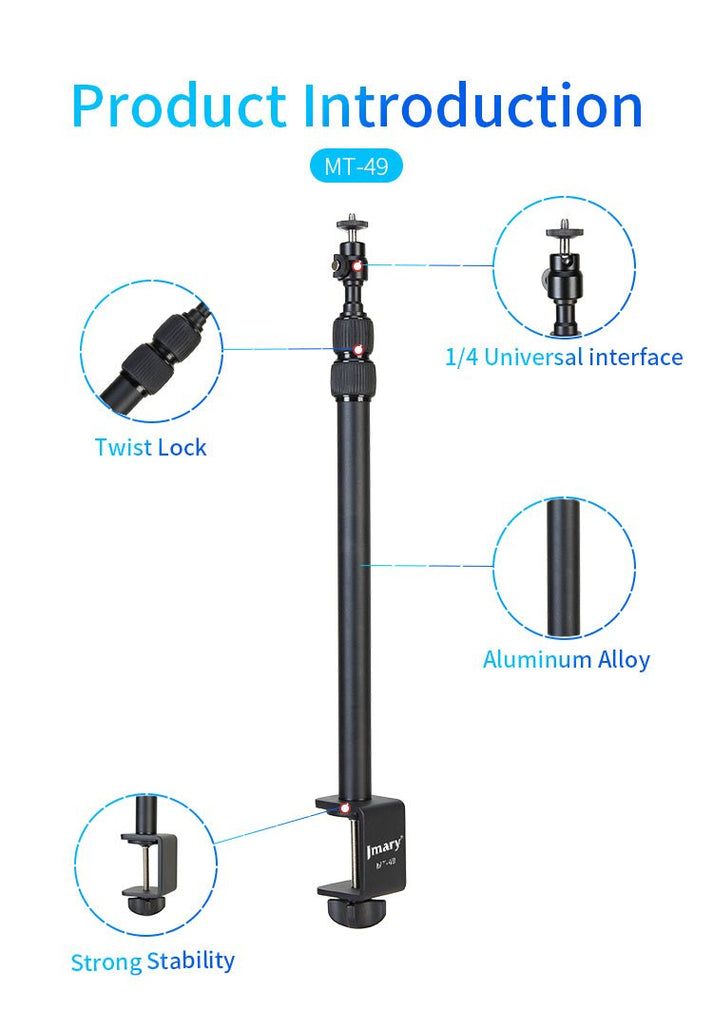 Jmary MT - 49 Compact Tripod Stand for Phone & Camera - Saif Al Najmi KwTripodsJmarySaif Al Najmi KwJmary MT - 49 Compact Tripod Stand for Phone & Camera