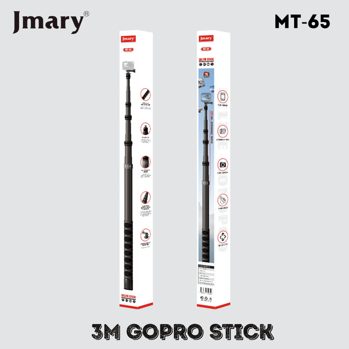Jmary MT - 65 3M Carbon Fiber Selfie Stick for Action Cameras - Saif Al Najmi Kwselfie stickJmarySaif Al Najmi KwJmary MT - 65 3M Carbon Fiber Selfie Stick for Action Cameras