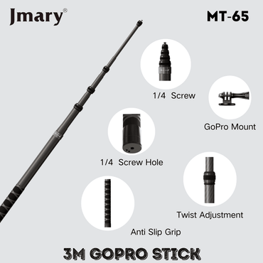 Jmary MT - 65 3M Carbon Fiber Selfie Stick for Action Cameras - Saif Al Najmi Kwselfie stickJmarySaif Al Najmi KwJmary MT - 65 3M Carbon Fiber Selfie Stick for Action Cameras
