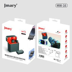 Jmary MW - 16 Wireless Microphone for Mobile & Camera – 2.4G with Charging Case - Saif Al Najmi KwMicrophonesJmarySaif Al Najmi KwJmary MW - 16 Wireless Microphone for Mobile & Camera – 2.4G with Charging Case