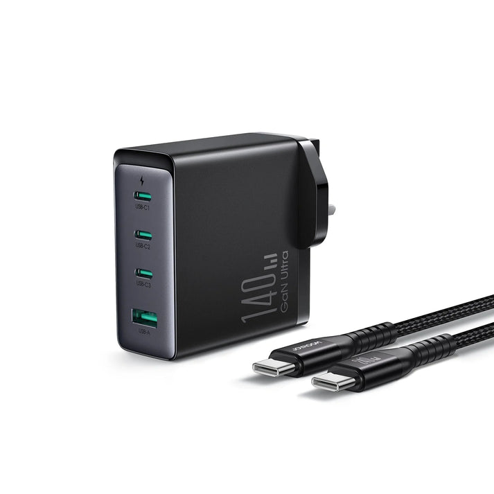 Joyroom 140W 3C1A Fast Charger - Black+240W C to C Cable 1.2m GaN Ultra JR - TCG05 - Saif Al Najmi KwChargersJOYROOMSaif Al Najmi KwJR-TCG05UK132457140W 3C1A Fast Charger - Black+240W C to C Cable 1.2m GaN Ultra JR - TCG05 - Saif Al Najmi Kw
