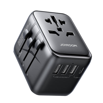 Joyroom 17W Universal Travel Adapter with USB Ports – Black (JR - TCW01) - Saif Al Najmi KwChargersJOYROOMSaif Al Najmi KwJoyroom 17W Universal Travel Adapter with USB Ports – Black (JR - TCW01)