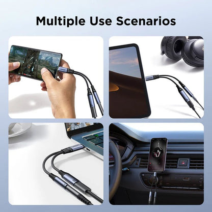 Joyroom 2 - in - 1 Audio Adapter USB - C to 3.5mm + USB - C - Saif Al Najmi KwOTG / ConnectorsJOYROOMSaif Al Najmi KwSY-C02132466Joyroom 2 - in - 1 Audio Adapter USB - C to 3.5mm + USB - C - Saif Al Najmi Kw