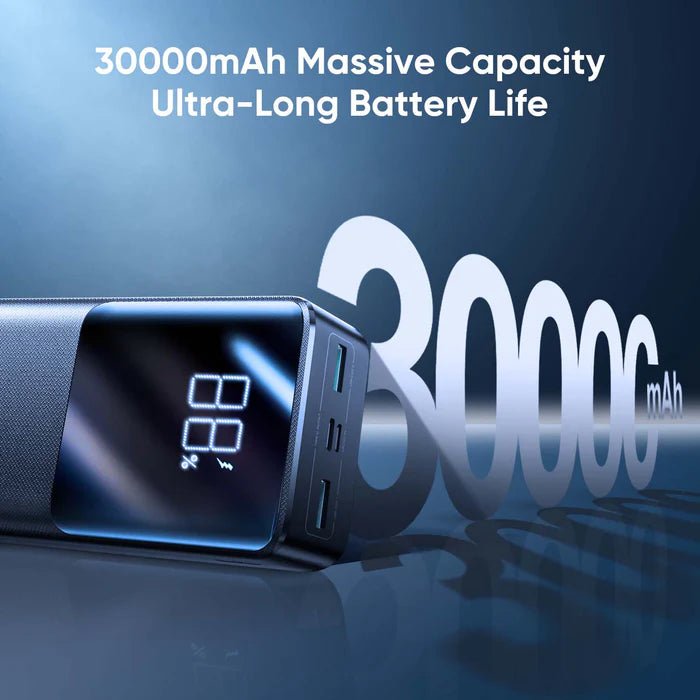 JOYROOM 30000mah 22.5W fast charging powerbank with LCD display JR - QP193 - Saif Al Najmi KwPower BanksJOYROOMSaif Al Najmi KwJR-QP19313091830000mah 22.5W fast charging powerbank with LCD display JR - QP193 - Saif Al Najmi Kw