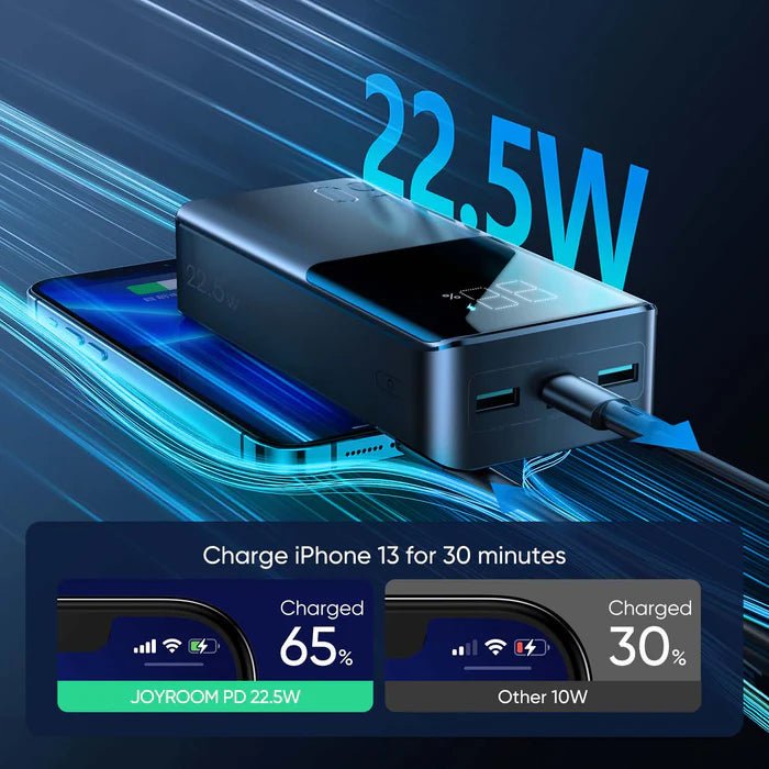 JOYROOM 30000mah 22.5W fast charging powerbank with LCD display JR - QP193 - Saif Al Najmi KwPower BanksJOYROOMSaif Al Najmi KwJR-QP19313091830000mah 22.5W fast charging powerbank with LCD display JR - QP193 - Saif Al Najmi Kw
