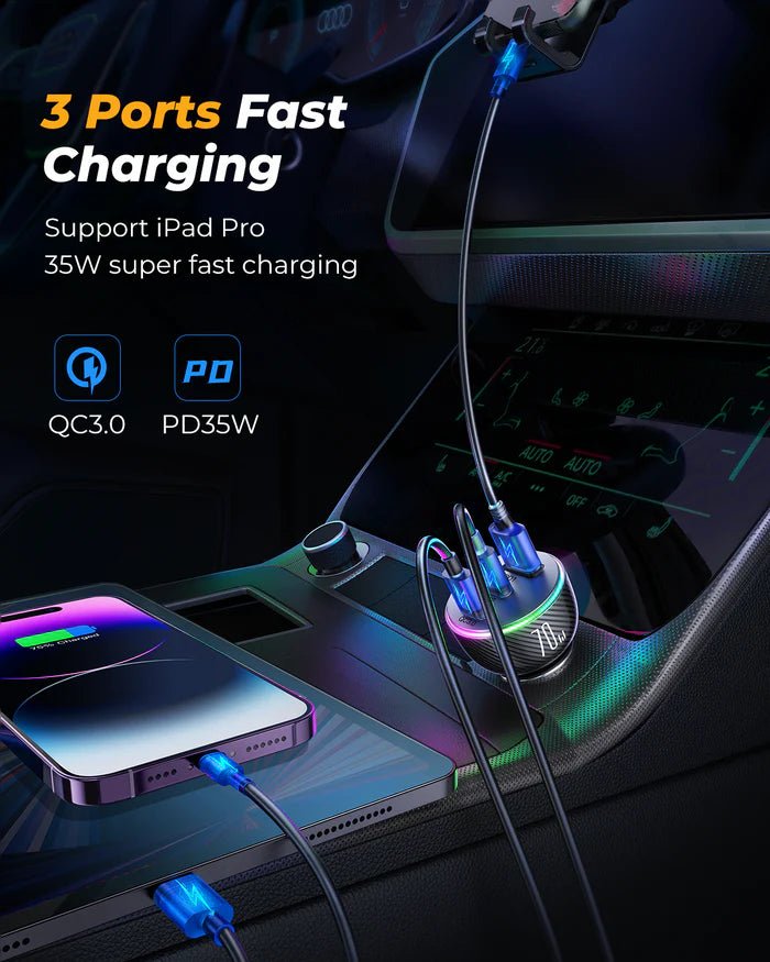 Joyroom 70W Car Charger – 2PD + 1USB, Triple Port, Black (JR - CL26) - Saif Al Najmi KwCar ChargersJOYROOMSaif Al Najmi KwJR-CL26131533Joyroom 70W Car Charger 2PD+1USB Car Charger - Black JR - CL26 - Saif Al Najmi Kw