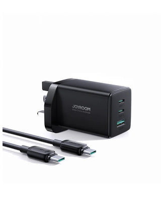 Joyroom GaN Ultra 65W 2C1A Fast Charger + 100W Type - C to Type - C Cable 1.2m – TCG01 - Saif Al Najmi KwChargersJOYROOMSaif Al Najmi KwJR-TCG01131335GaN Ultra 65W 2C1A Fast Charger+100W C to C Cable 1.2m - TCG01 - Saif Al Najmi Kw