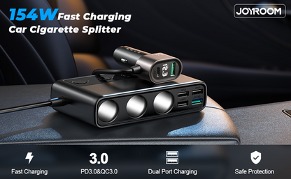 Multi Port Joyroom JR-CL06 Car Cigarette Lighter Adapter