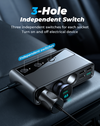Multi Port Joyroom JR-CL06 Car Cigarette Lighter Adapter