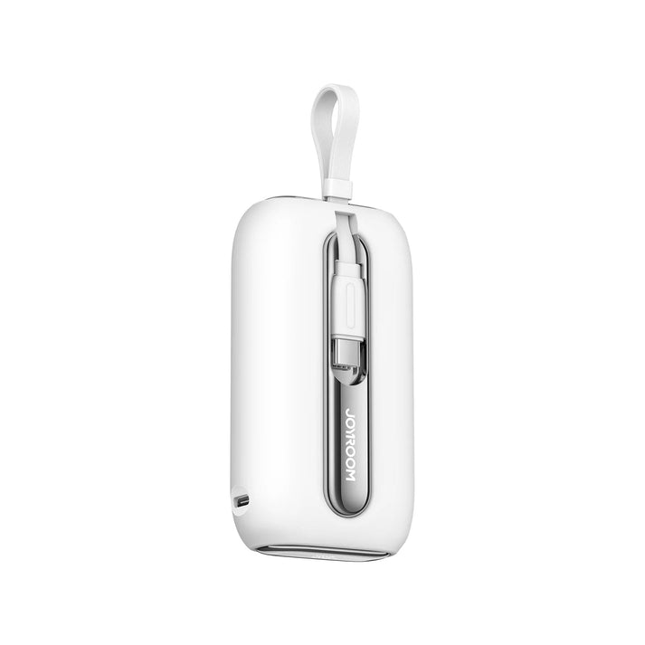 Joyroom JR - L012 10000mAh Mini Power Bank with Dual Cables – 22.5W Fast Charging - Saif Al Najmi KwPower BanksJOYROOMSaif Al Najmi KwWhiteJoyroom JR - L012 10000mAh Mini Power Bank with Dual Cables – 22.5W Fast Charging