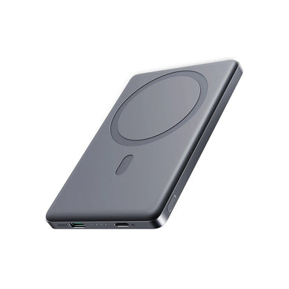 Joyroom JR - PBM08 5000mAh Magnetic Wireless Power Bank – 20W Fast Charging, Gray - Saif Al Najmi KwWireless Power BanksJOYROOMSaif Al Najmi KwJoyroom JR - PBM08 5000mAh Magnetic Wireless Power Bank – 20W Fast Charging, Gray