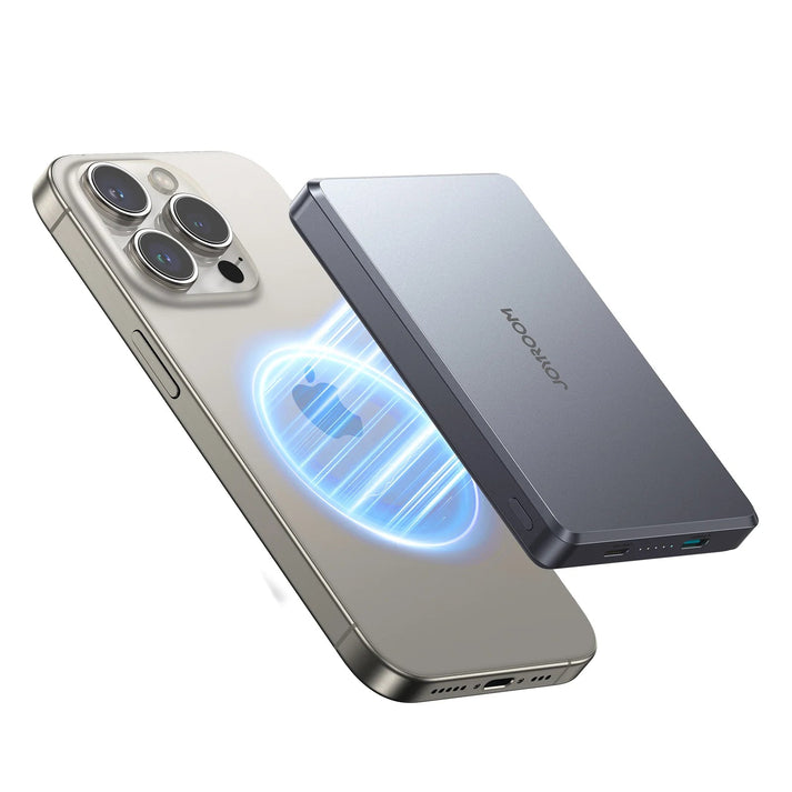 Joyroom JR - PBM08 Pro 10000mAh Ultra - Slim Magnetic Wireless Power Bank – 20W, Space Grey - Saif Al Najmi KwWireless Power BanksJOYROOMSaif Al Najmi KwJoyroom JR - PBM08 Pro 10000mAh Ultra - Slim Magnetic Wireless Power Bank – 20W, Space Grey