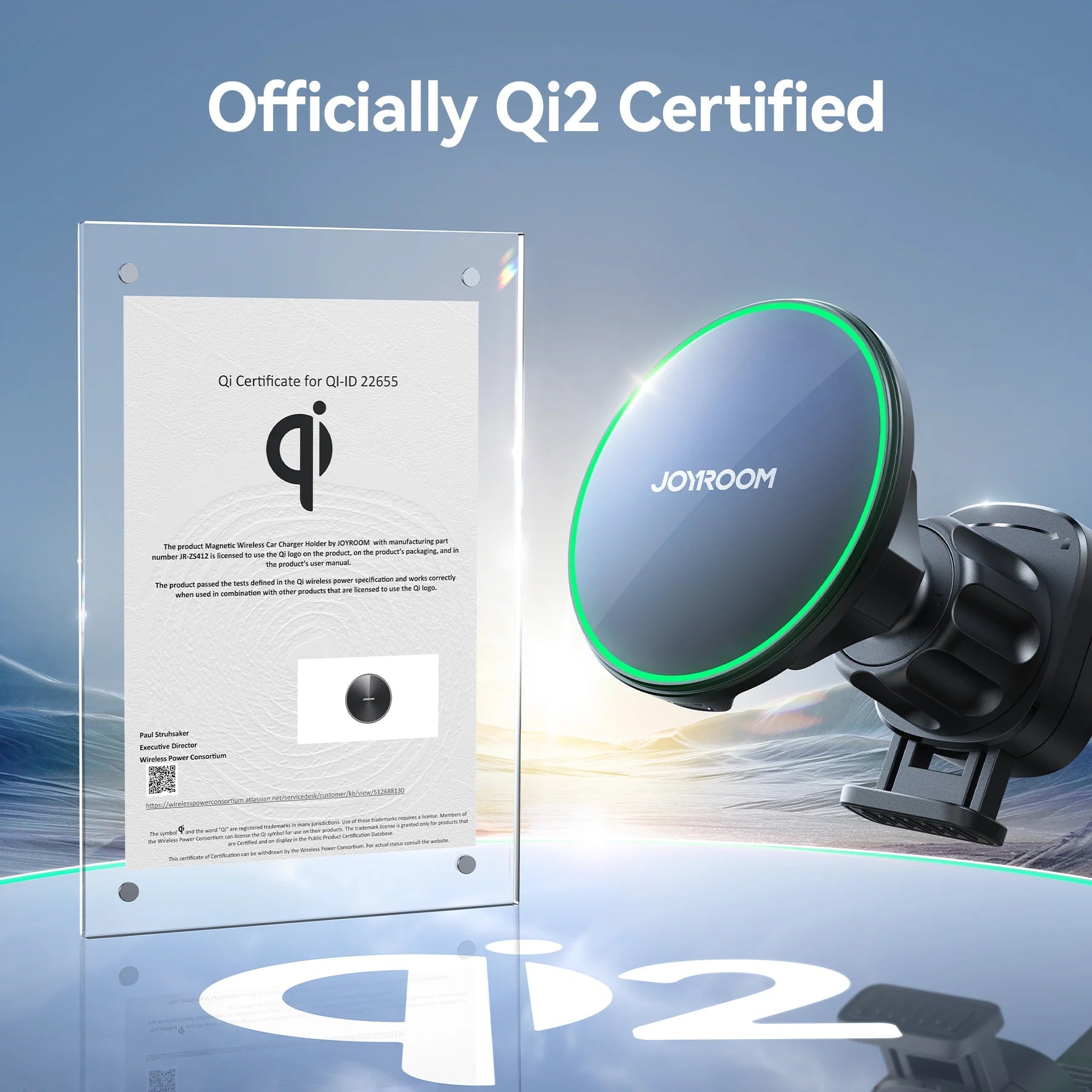 Joyroom JR - ZS412 Magnetic Wireless Car Charger Mount – Black - Saif Al Najmi KwPhone HolderJOYROOMSaif Al Najmi KwJoyroom JR - ZS412 Magnetic Wireless Car Charger Mount – Black