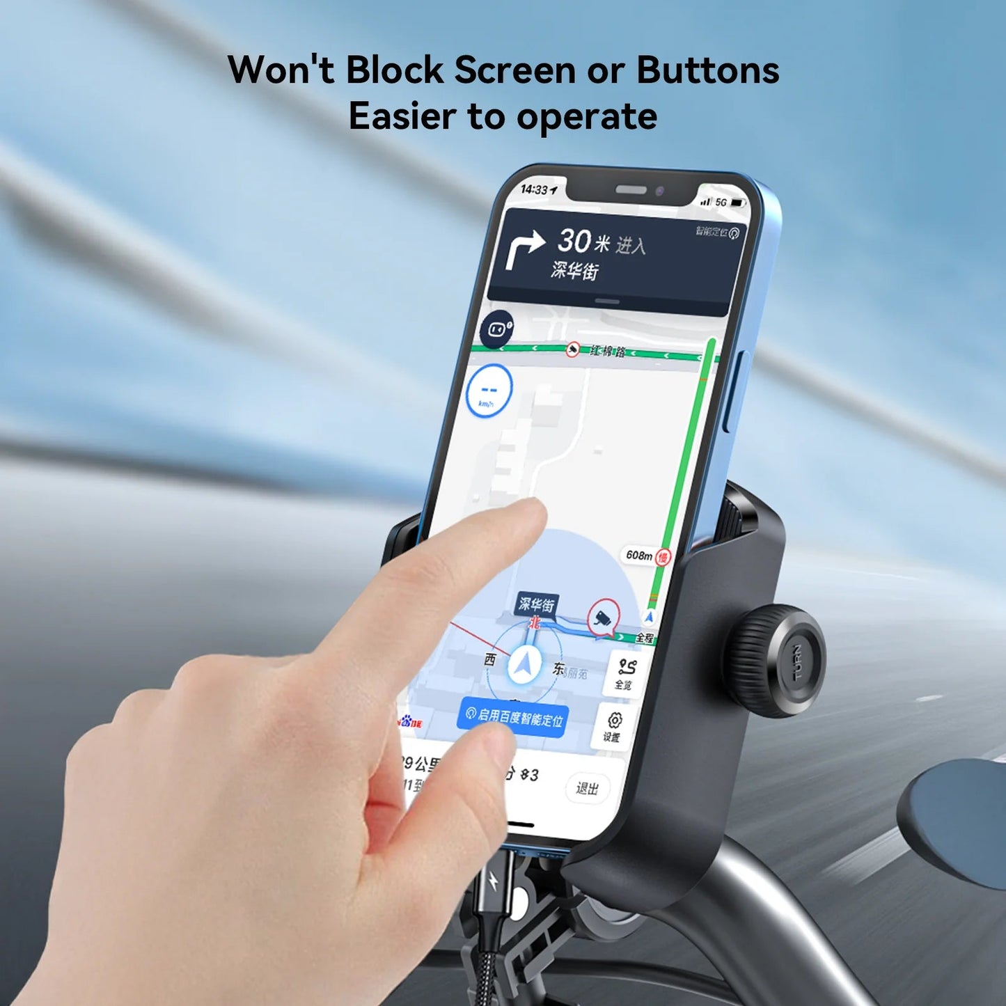 Joyroom JR - ZS431 Bike Phone Mount Holder – Universal Handlebar Clip, Black - Saif Al Najmi KwPhone HolderJOYROOMSaif Al Najmi KwJoyroom JR - ZS431 Bike Phone Mount Holder – Universal Handlebar Clip, Black