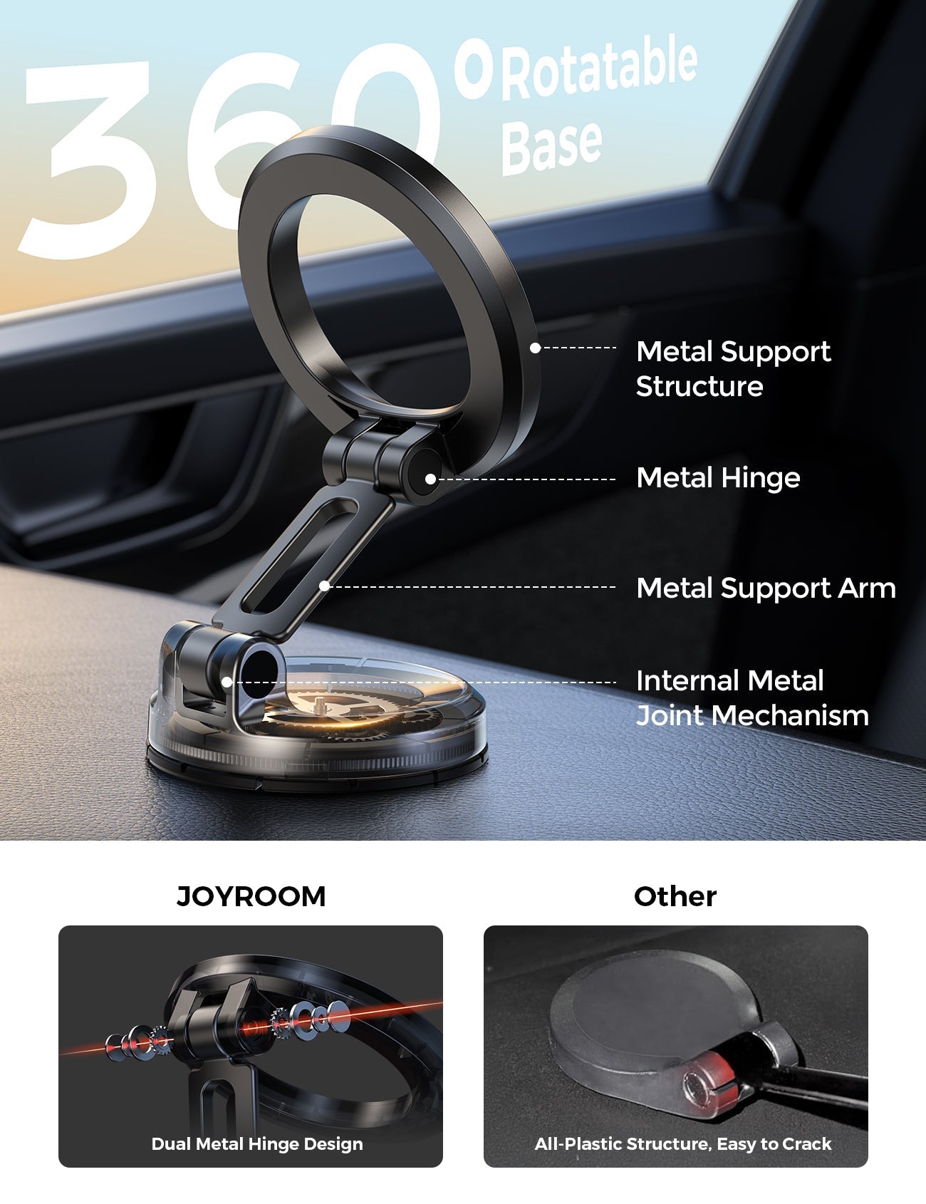 Foldable MagSafe Joyroom Jr-ZS505 Phone Holder - Black