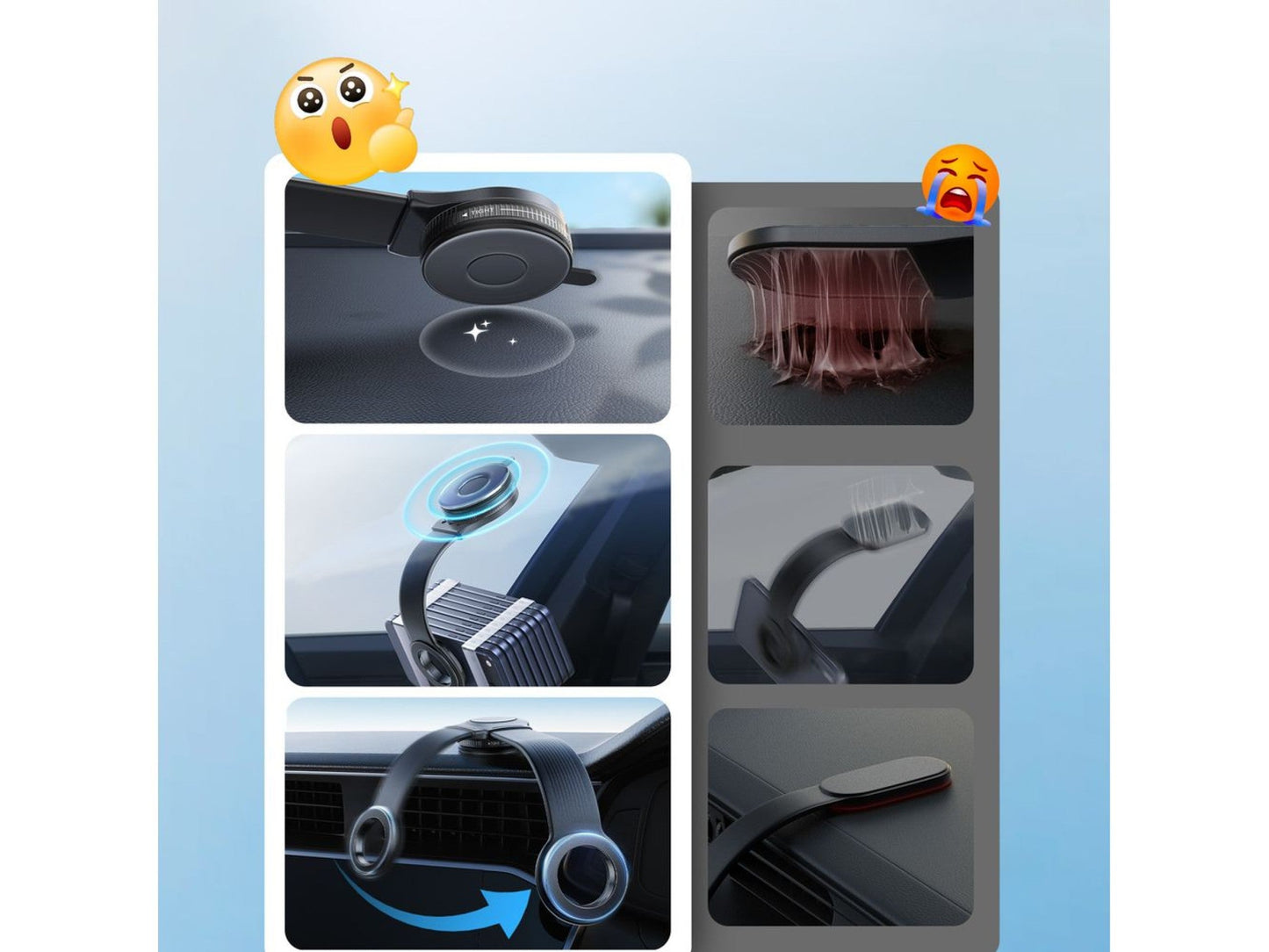 Joyroom JR - ZS518 Bendable Magnetic Phone Holder Flexible Arm Car Phone Mount - Black - Saif Al Najmi KwPhone HolderJoyroomSaif Al Najmi KwJoyroom JR - ZS518 Bendable Magnetic Phone Holder Flexible Arm Car Phone Mount - Black