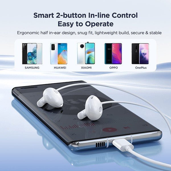 JOYROOM TYPE - C Series In - Ear Metal Wired Earbuds JR - EC06 - Saif Al Najmi KwEarphonesJOYROOMSaif Al Najmi KwEC06-WHWHITEJOYROOM TYPE - C Series In - Ear Metal Wired Earbuds JR - EC06 - Saif Al Najmi Kw