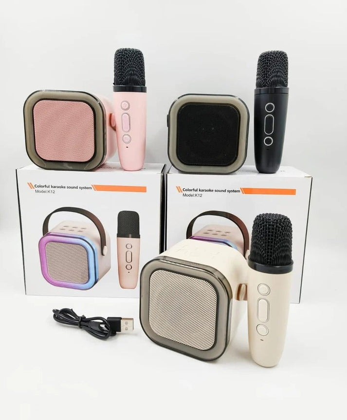 K12 Karaoke Bluetooth Speaker with 1 Wireless Microphone – Portable Party Speaker - Saif Al Najmi Kwclearance saleSaif Al Najmi KwSaif Al Najmi KwK12 Karaoke Bluetooth Speaker with 1 Wireless Microphone – Portable Party Speaker
