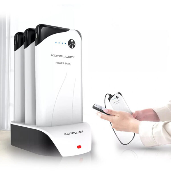 Konfulon 3 x 10000mAh Power Station - 30000mAh Power Bank with Dual USB Output - Saif Al Najmi Kw