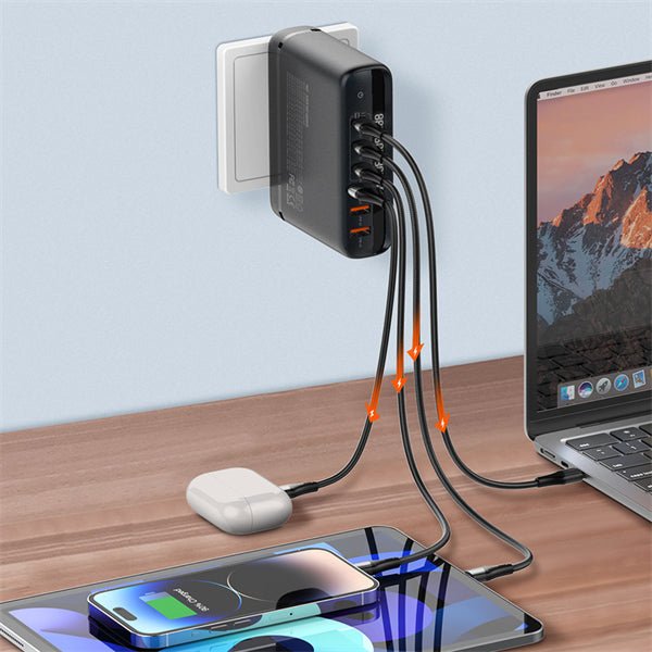 Ldnio 140W GaN Super Fast Desktop Charger A6140C - Multi - Device Charging Hub - Saif Al Najmi KwDesktop ChargersLDNIOSaif Al Najmi KwLDINIO A6140C132127140W GaN Super Fast Desktop Charger A6140C - Saif Al Najmi Kw