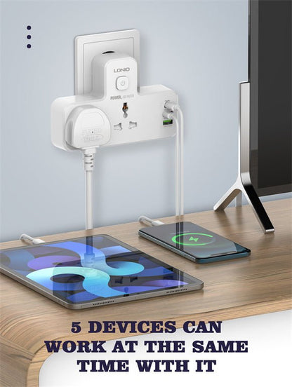 LDNIO 2 AC Outlets Portable Extension Power Socket SC2311(UK 3 - Pin) - Saif Al Najmi KwExtension Power SocketLDNIOSaif Al Najmi KwSC2311130160LDNIO 2 AC Outlets Portable Extension Power Socket SC2311 - Saif Al Najmi Kw