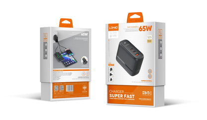 LDNIO Q366 65W GaN Super Fast Charger – Dual Type - C + USB Port - Saif Al Najmi KwChargersLDNIOSaif Al Najmi KwLDNIO Q366 65W GaN Super Fast Charger – Dual Type - C + USB Port