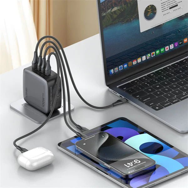 LDNIO Q408 100W GaN Super Fast Charger - Saif Al Najmi KwChargersLDNIOSaif Al Najmi KwBlackLDNIO Q408 100W GaN Super Fast Charger - Saif Al Najmi Kw