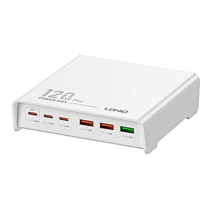 LDNIO Q605 120W Desktop Charging Station – 6 - Port PD & QC Fast Charger Hub - Saif Al Najmi KwDesktop ChargersLDNIOSaif Al Najmi KwLDINIO Q605132859LDNIO Q605 120W Desktop Charging Station – 6 - Port PD & QC Fast Charger Hub - Saif Al Najmi Kw