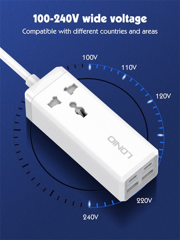 LDNIO SC1418 Universal Power Adapter – 65W Fast Charging with AC & USB Ports - Saif Al Najmi KwExtension Power SocketLDNIOSaif Al Najmi KwSC1418131165LDNIO SC1418 Universal Power Adapter – 65W Fast Charging with AC & USB Ports - Saif Al Najmi Kw