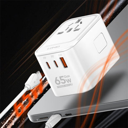 LDNIO Z6 GaN 65W Travel Adapter – 3 USB Port Global Charger - Saif Al Najmi KwAdapterLDNIOSaif Al Najmi KwZ6133314LDNIO 3 USB Ports 65W GaN Travel Adapter Z6 - Saif Al Najmi Kw
